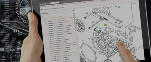 PartsBook-varaosakirja, josta voidaan etsiä oikea AGCO Parts varaosa.