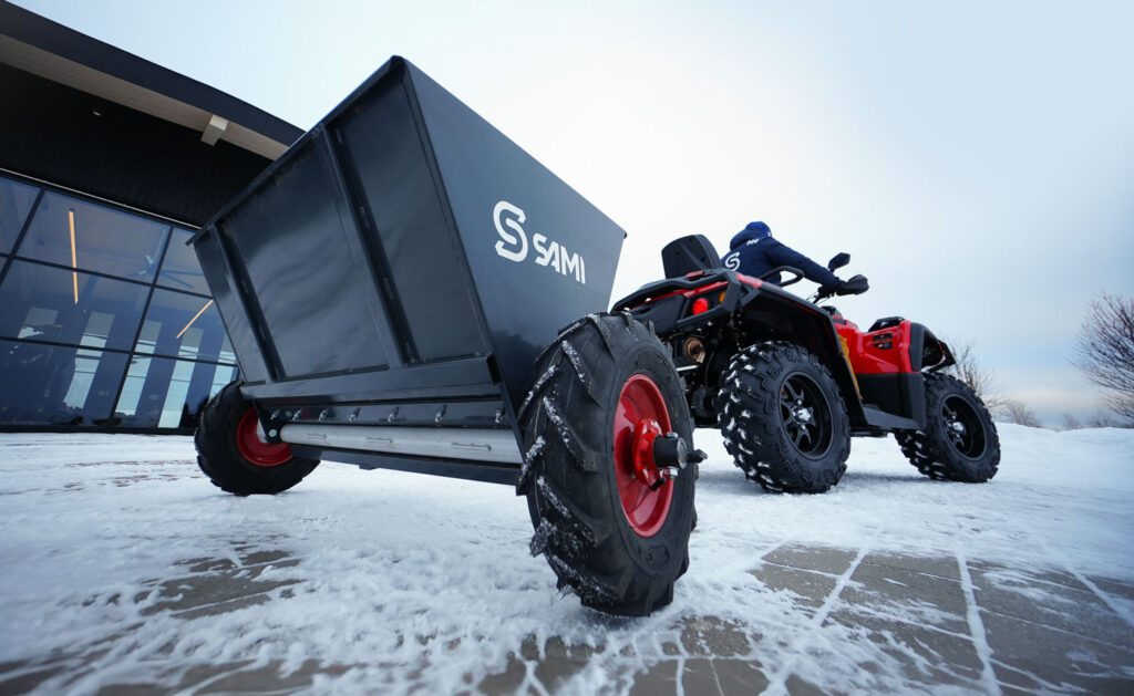 Sami S-290 hiekoitin lähikuvassa.