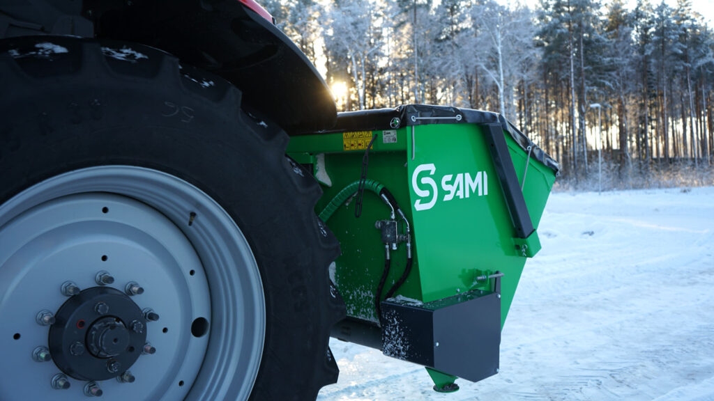 Sami SLH-hiekoitin, venttiilit näkyvät.