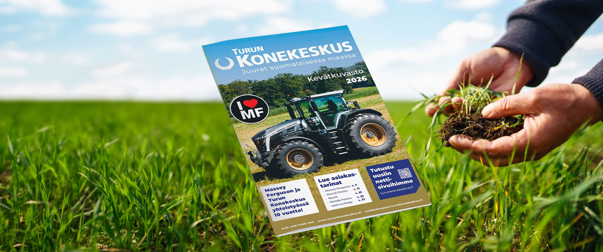 Kevätkuvasto ja taustalla kevätpelto.