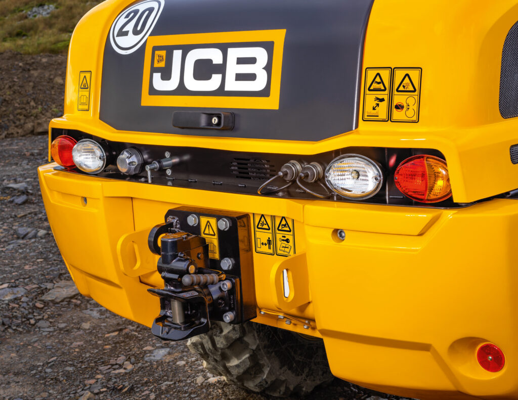 JCB 409 Agri -pyöräkuormaajan peräpuntti.
