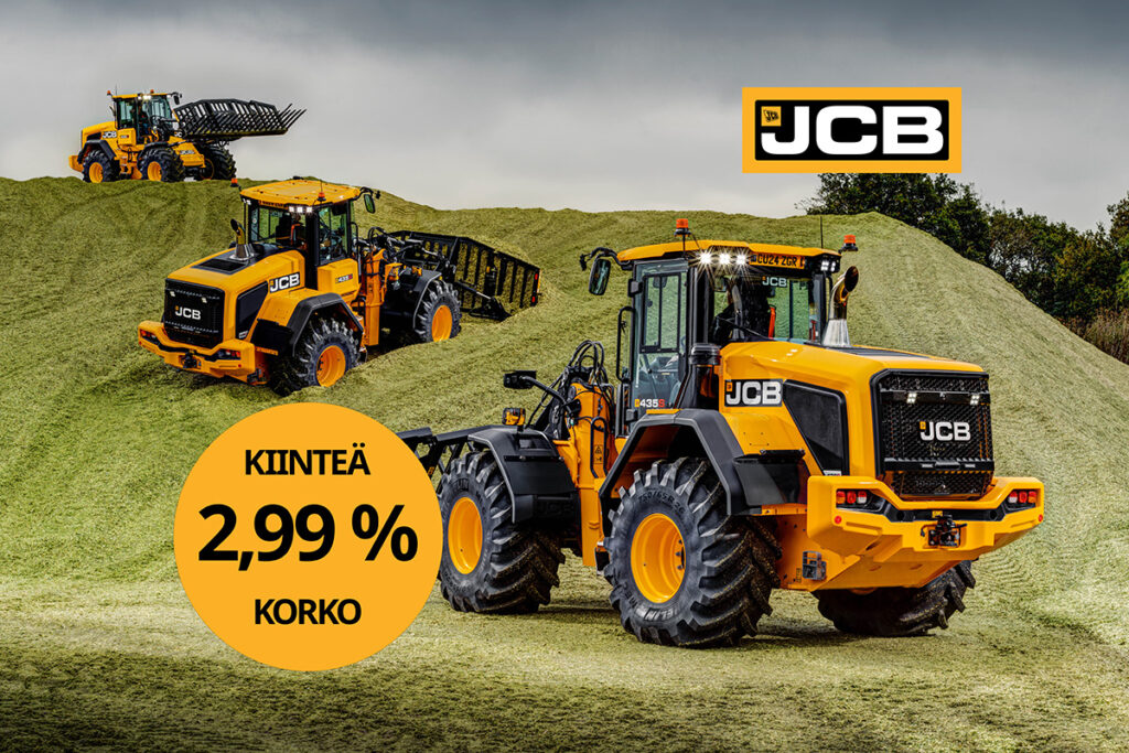 JCB-koneisiin 2,99 % korko.